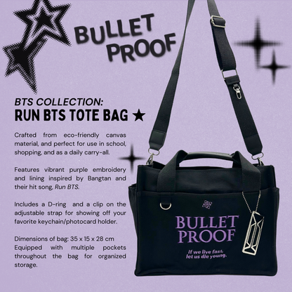 Run BTS Tote Bag / Canvas Tote Bag