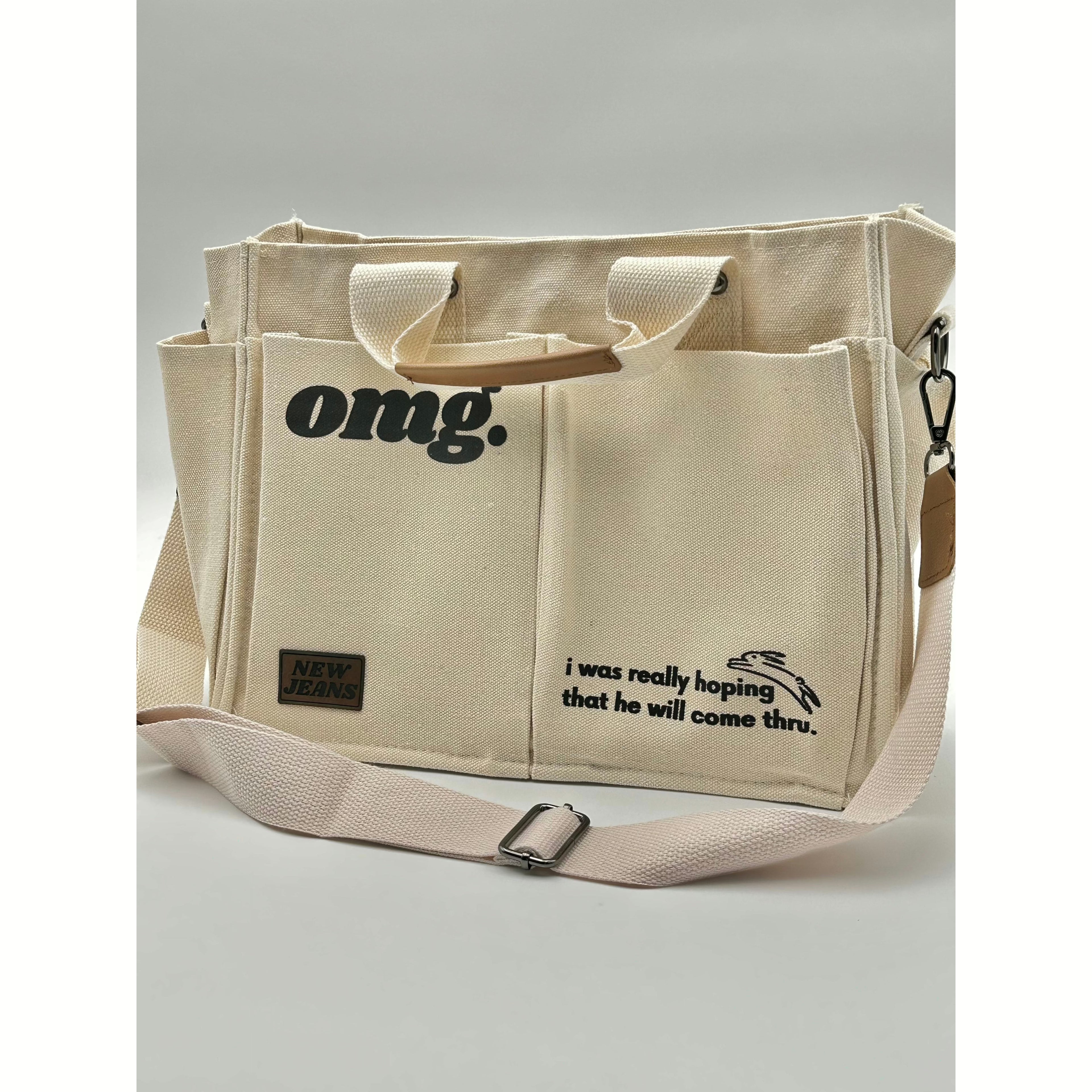 OMG Tote Bag / New Jeans All-Around Canvas Tote Bag